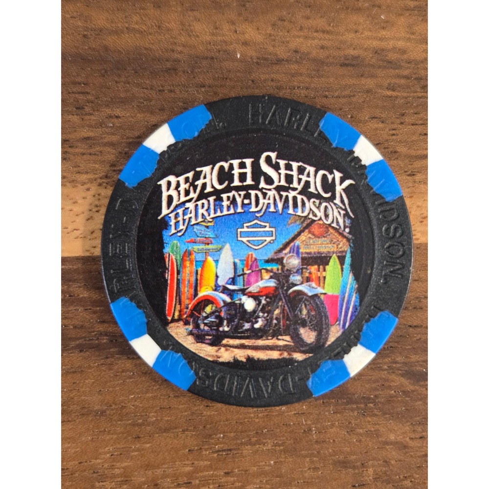 Harley-Davidson Panama City Beach Florida Poker Chip Beach Shack Motorcycle